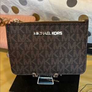NWT Michael Kors NWT Dark Brown Signature Wallet